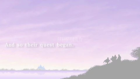 Le texte d'ouverture : « et ainsi commença leur quête »