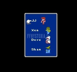 FF I — FF nes row menu