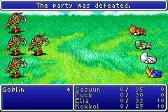 FF I — Ffi gba game over