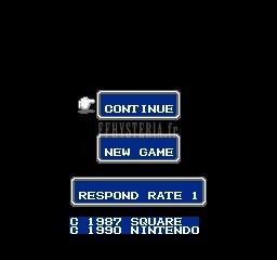 FF I — Ffi nes main menu
