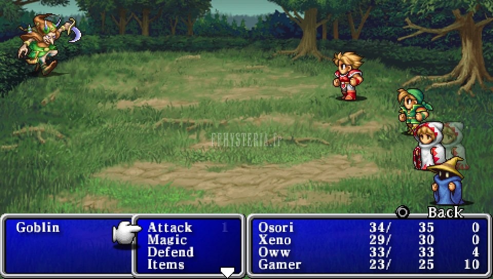 FF I — Ffi PSP blink status