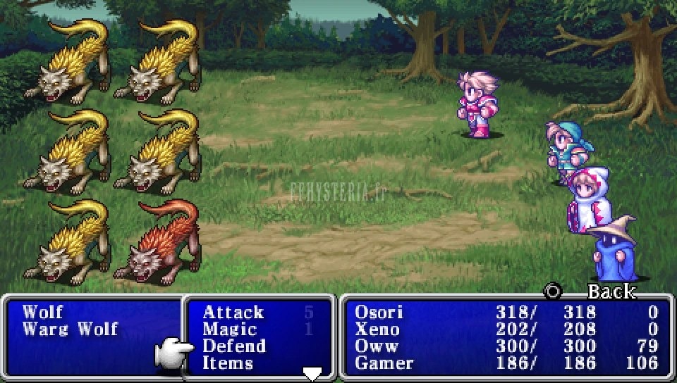 FF I — Ffi PSP confuse status