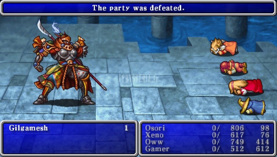 FF I — Ffi PSP game over