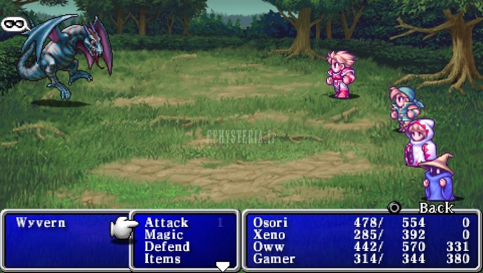 FF I — Ffi PSP nuldeath status