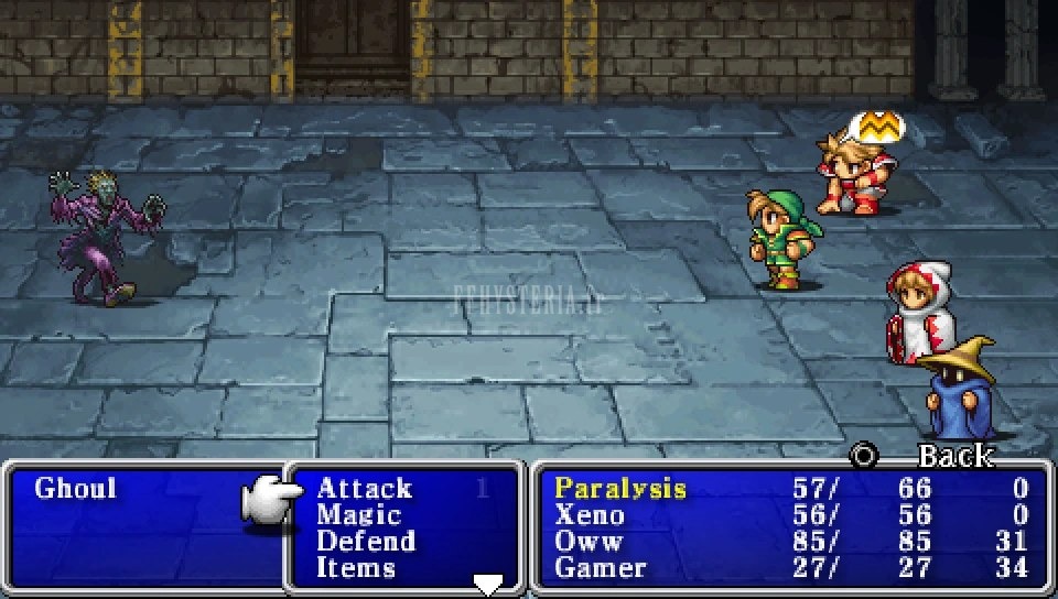 FF I — Ffi PSP paralyze status
