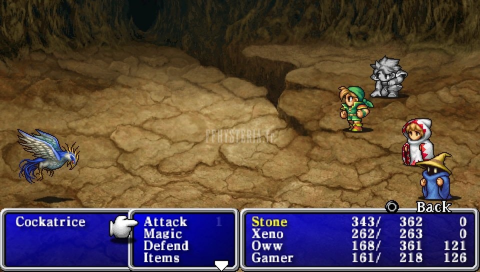 FF I — Ffi PSP petrify status
