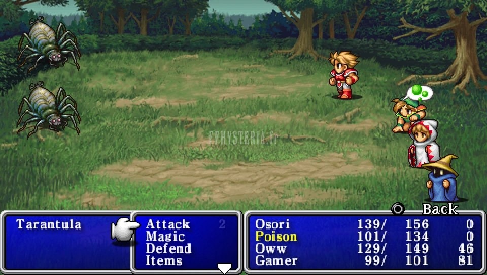 FF I — Ffi PSP poison status