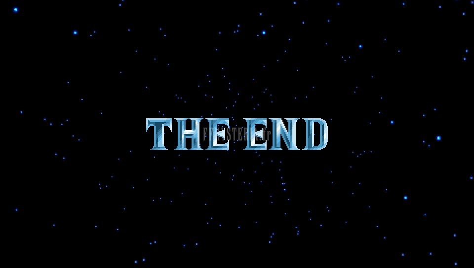 L'écran de fin de la version PSP