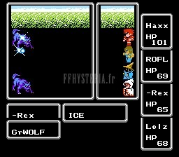 FF I — Final fantasy black mage using ice