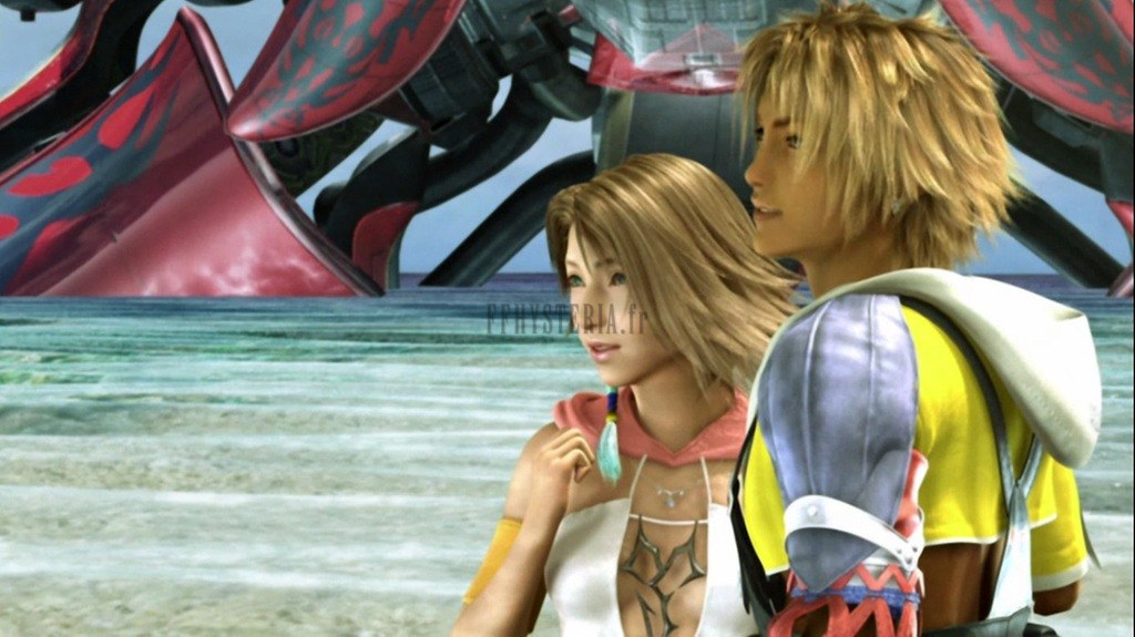 Tidus et Yuna réunis sur la plage de Besaid : la scène de la Bonne Fin et de la Fin Parfaite