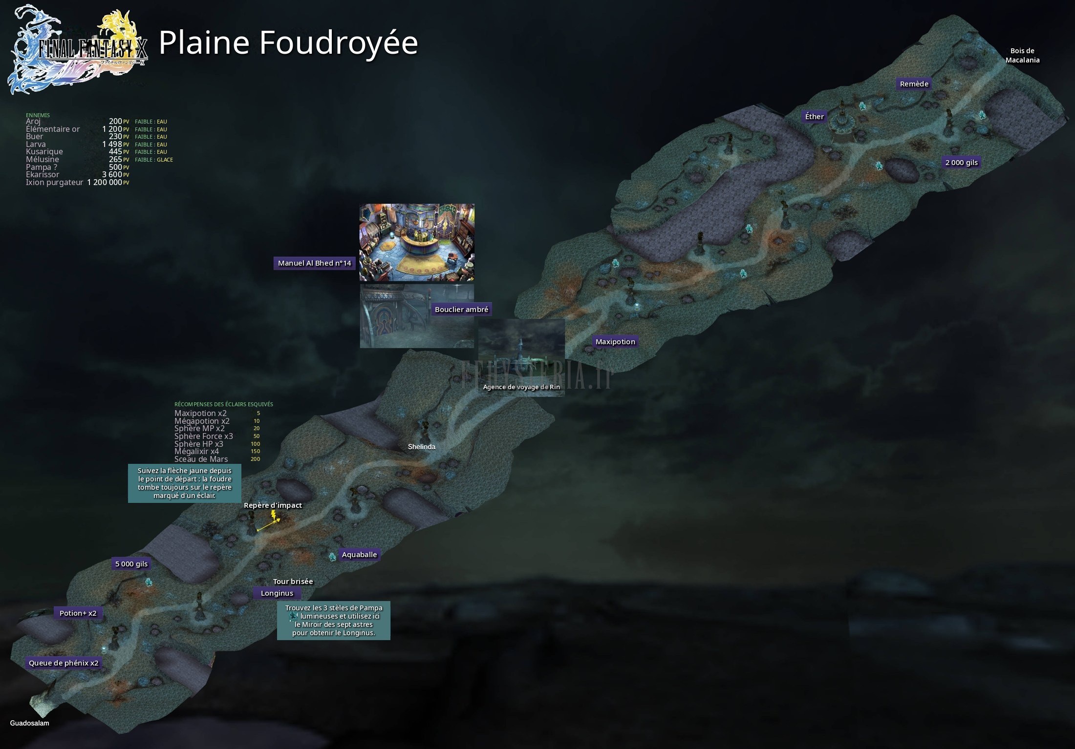 Carte de la zone — Plaine Foudroyée