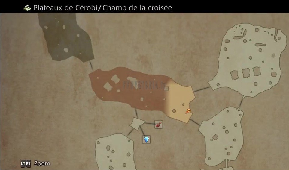Carte de la zone — Plateaux de Cérobi