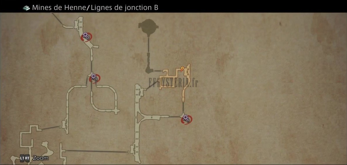 Carte de la zone — Mines de Henne