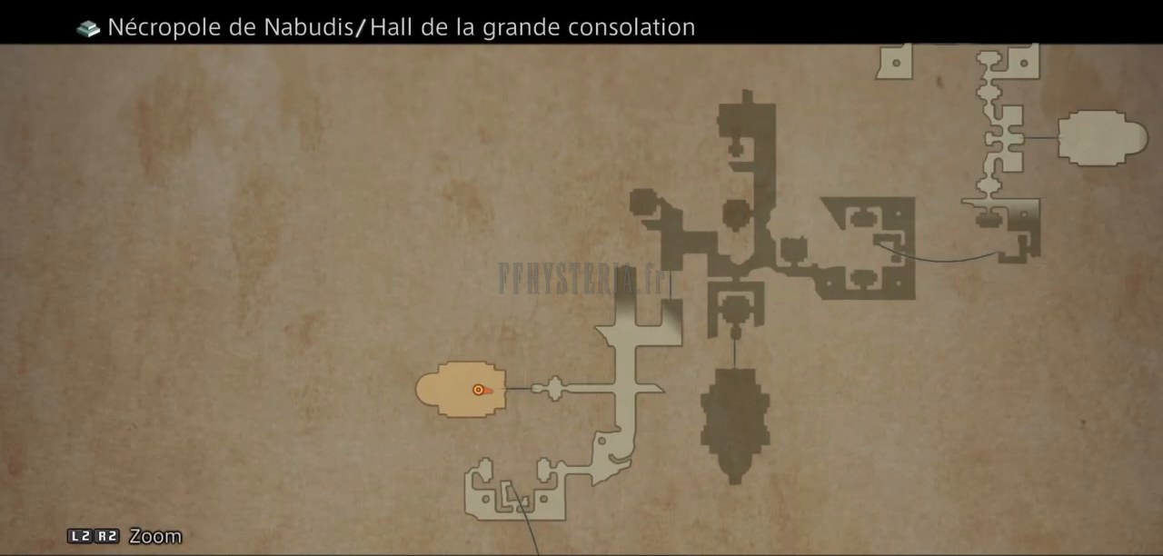 Carte de la zone — Nécropole de Nabudis
