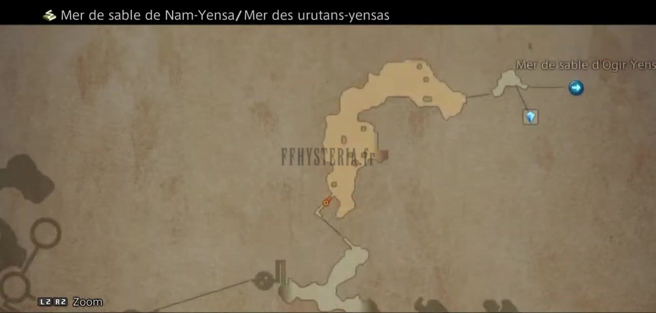Carte de la zone — Mer de sable de Nam-Yensa