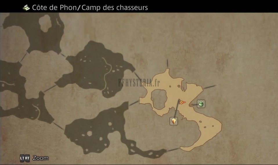 Carte de la zone — Côte de Phon
