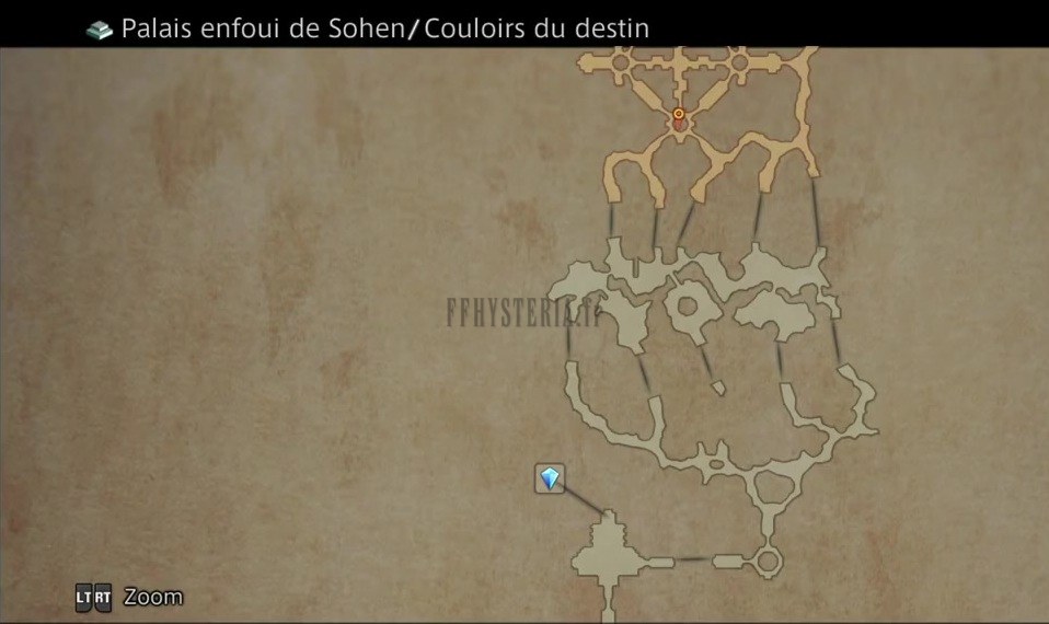 Carte de la zone — Palais enfoui de Sohen