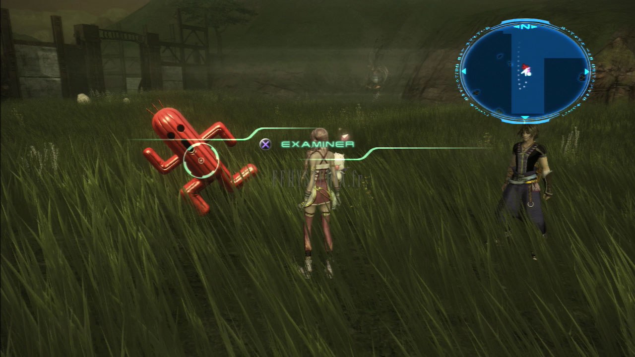 La statue du cactuar rouge, sur la Steppe : l'un des points d'examen du post-jeu.