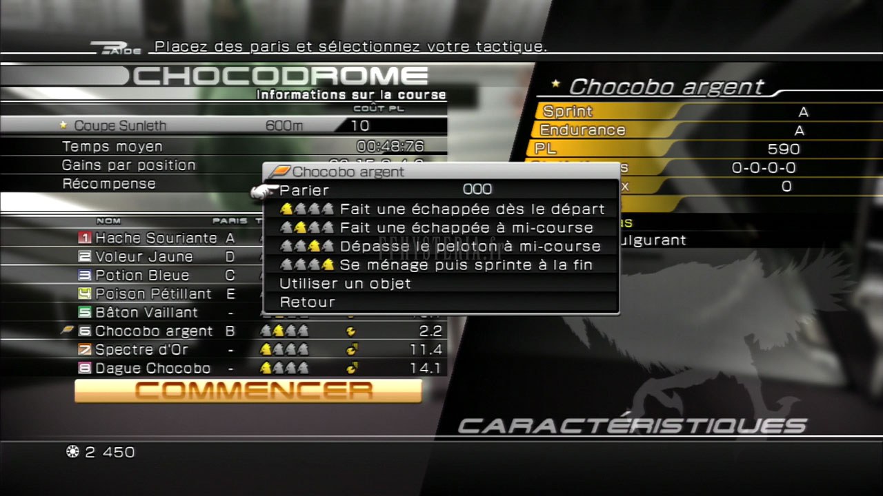 FF XIII-2 — Les courses de chocobos