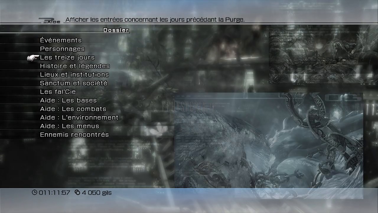FF XIII — Le vrai scénario est dans les fiches d'archives