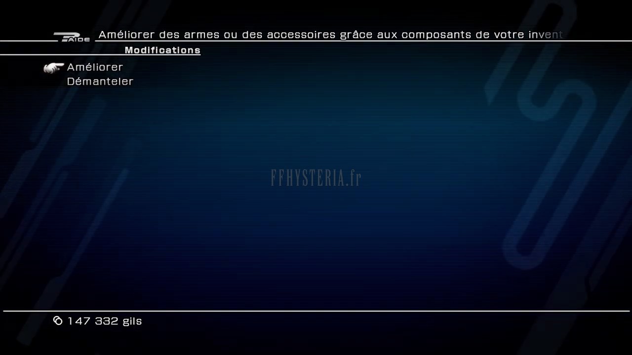 Ne démantèle pas une arme que tu as déjà améliorée