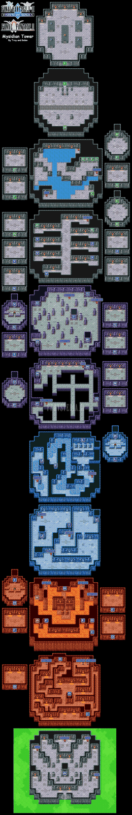 Le plan des huit étages
