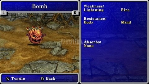 FF II — Ffii PSP bomb bestiary