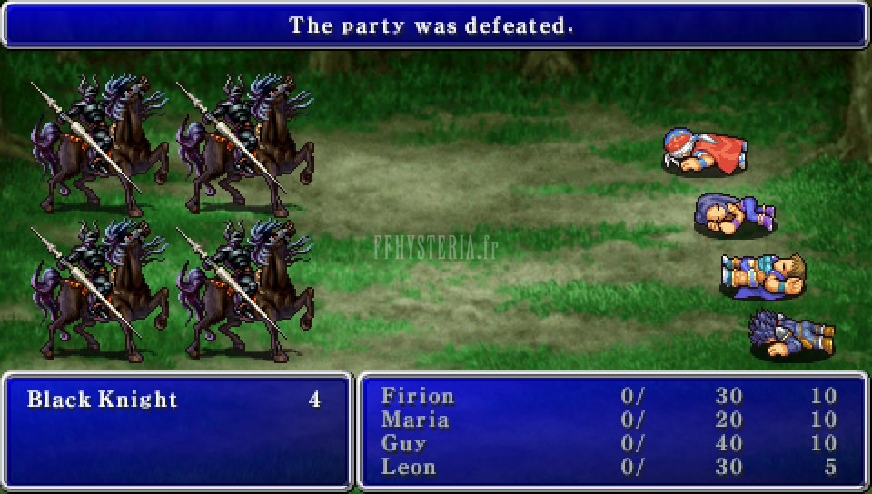 FF II — Ffii PSP game over