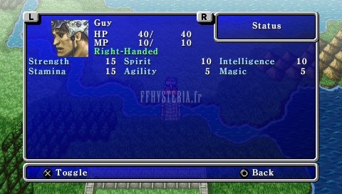 FF II — Guy s stats