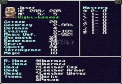 FF II — Josef s stats