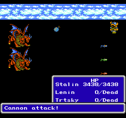 FF III — Ffiii nes cannon attack