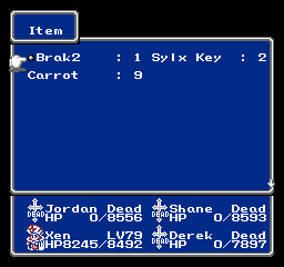FF III — Ffiii nes item menu