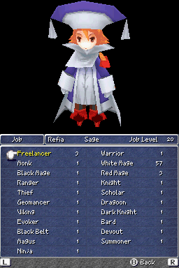 FF III — Ffiiids job menu