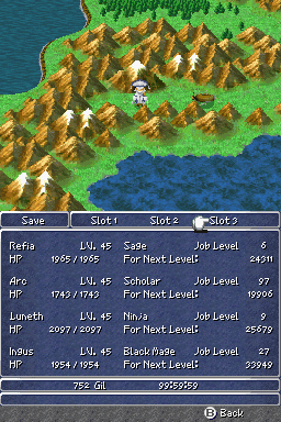 FF III — Ffiiids save menu