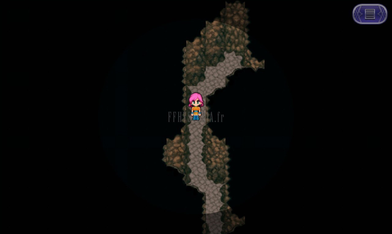 L’étroit chemin aux gils de la Caverne des gils, dans l’obscurité (version mobile/PC 2013)