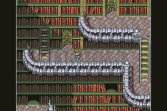 Les sous-sols de la bibliothèque : rayonnages, échelles et passerelles de pierre (version GBA)