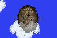 La météorite traverse les nuages pendant la scène d’ouverture (version GBA)