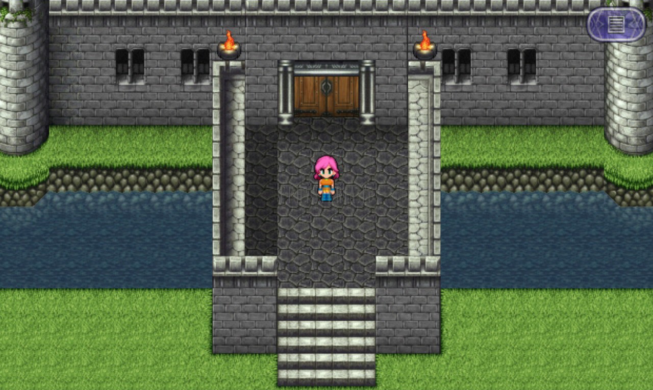 L’entrée de la Citadelle de Bal : grande porte, douves et escalier (version mobile/PC 2013)