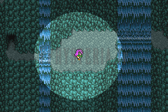La grotte de la Fissure : cascades sombres traversées d’un halo de lumière (version GBA)