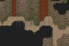 Une galerie de la Fosse sous-marine : roche brune et passages étroits (version GBA)