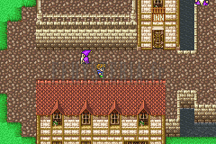 Jacole : rues pavées et maisons à toit rouge (version GBA)