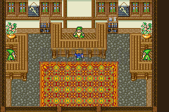 La boutique de magie de Karnak, son grand tapis rouge et ses marchands (version GBA)