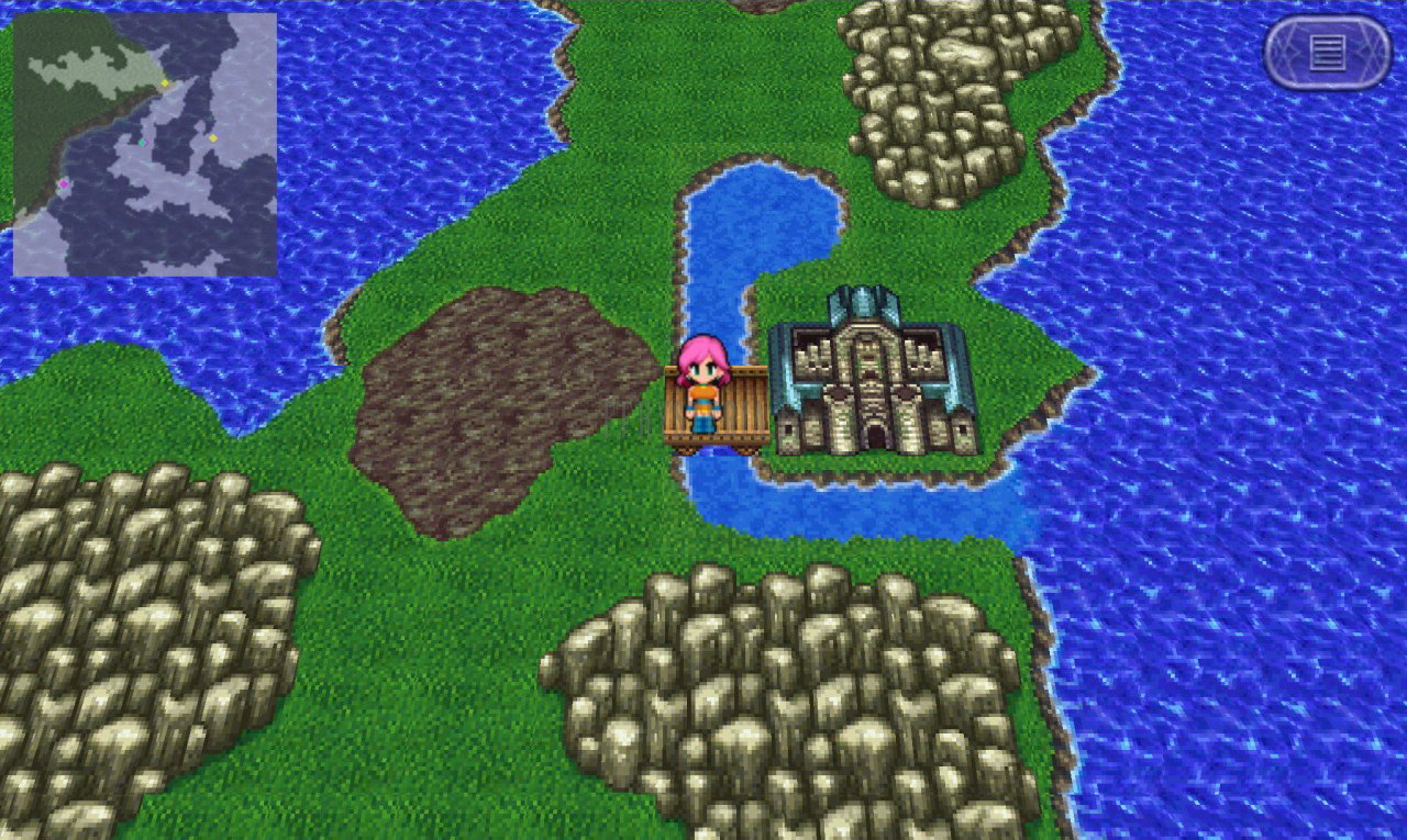 Kuza, le château des sceaux, entouré de douves au milieu des plaines, sur la mappemonde (version mobile/PC 2013)