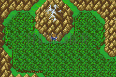 Le Mont du Nord au milieu des forêts, sur la mappemonde (version GBA)