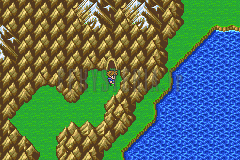 L’entrée du Refuge des pirates dans les montagnes, au bord de la mer (version GBA)