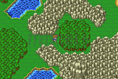 L’entrée de la Rivière souterraine, une forêt nichée entre des collines rocheuses, Bartz à l’orée (version GBA)