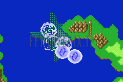 La Tour de Wolse s’enfonce dans la mer dans un tourbillon de bulles (version GBA)