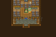 La boutique de magie de Tule et ses rayonnages de livres (version GBA)