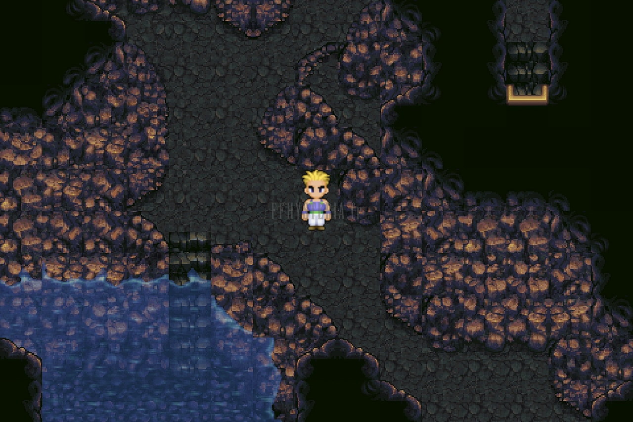 Une grotte de l’Abysse du serpent, au bord de l’eau (version mobile/PC 2014)