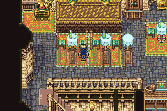 La taverne d’Albrook, dont l’horloge cache un Elixir (version GBA)